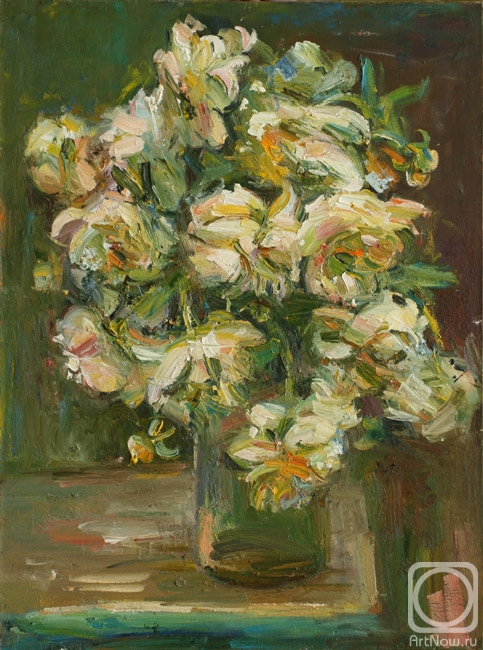 Zamaleev Talgat. Bouquet in shades of green