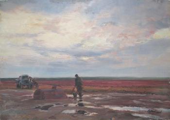 Gas station in the steppe. Petrov Vladimir