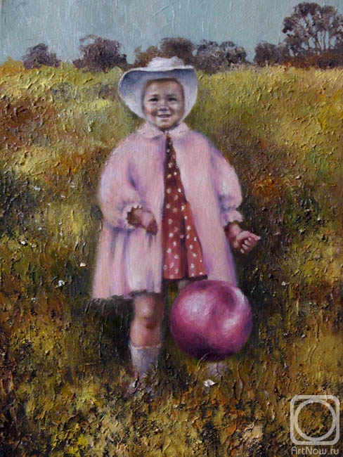 Ivanova Olga. A girl with the air ball