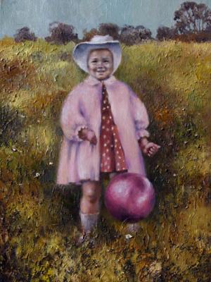 A girl with the air ball. Ivanova Olga