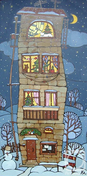 Kalinkina Dina. Winter house (print)