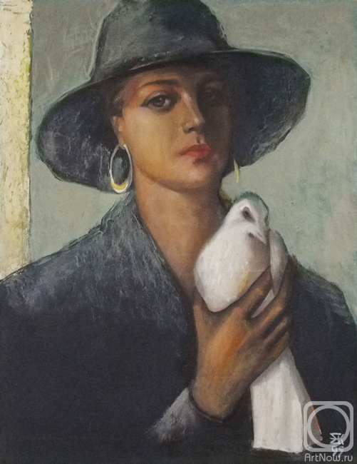 Karpov Evgeniy. Girl with the pigeon