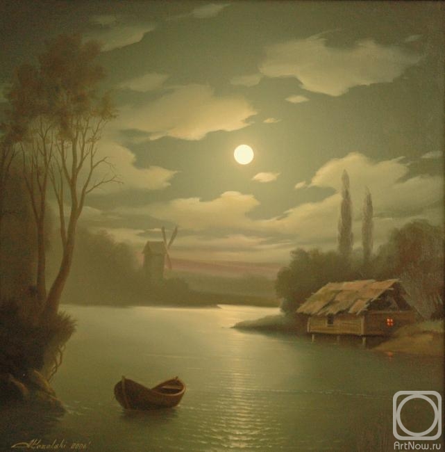 Kozelskiy Anatoliy. Landscape with Moon
