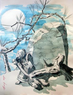 Seven Lucky gods. Bishamonten