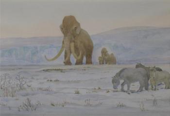 Mammoths and horses. Tumanov Vadim