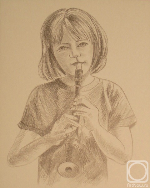 Lukaneva Larissa. 477 (Girl with flute)