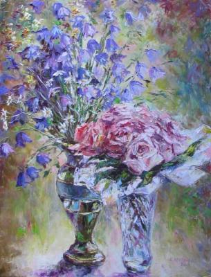 Bellflowers and Roses. Kruglova Svetlana