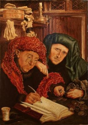 Moneylenders (copy of the painting pred. M. Roimersweile)