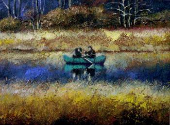 The autumn fishing (Fishman). Ivanova Olga