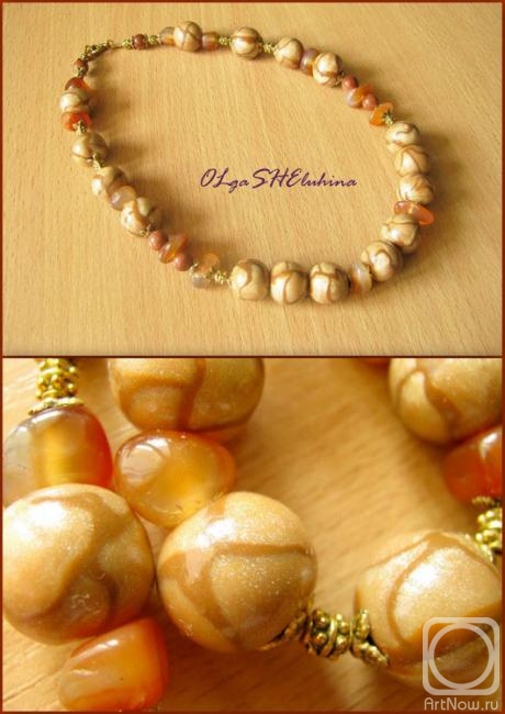 Sheluhina Olga. Beads "Caramel"