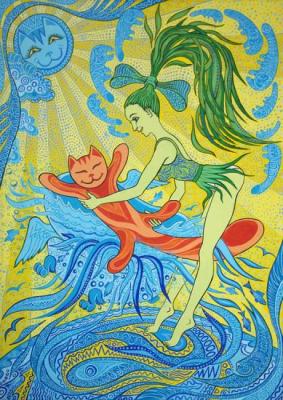 Red Cat's Bathing (). Krivosheev Roman