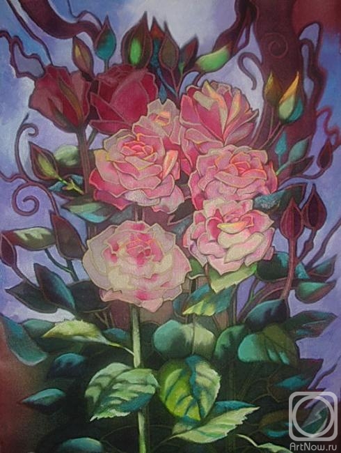 Lushevskiy Andrey. Roses in Art Nouveau style