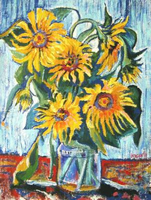 Seven Sunflowers