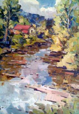 Картина «Дача у тихой речки»