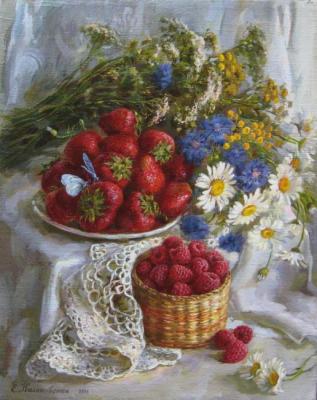 Strawberry and raspberry. Kalinovskaya Ekaterina