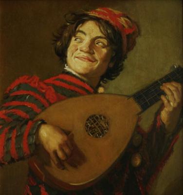 The buffoon playing a lute (the Copy from France Halsa's picture)