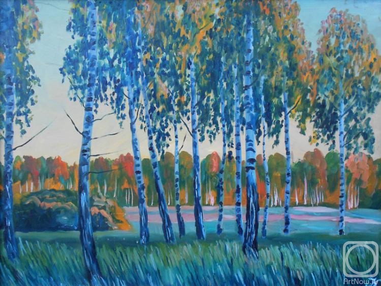 Krylova Irina. The birches in the evening