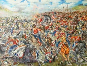 "... Save the sovereign... The case of the Cossacks near the town of Gossy on October 4, 1813" (fragment). Doronin Vladimir