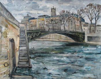 Rainy day on the Seine. Pomelov Fedor