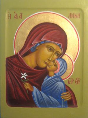 St. righteous Anna with the Blessed Virgin Mary. Vozzhenikov Andrei
