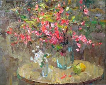 Still-life with a blossoming branch. Marmanov Roman