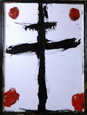 Cross and four red. Perez Ruslan