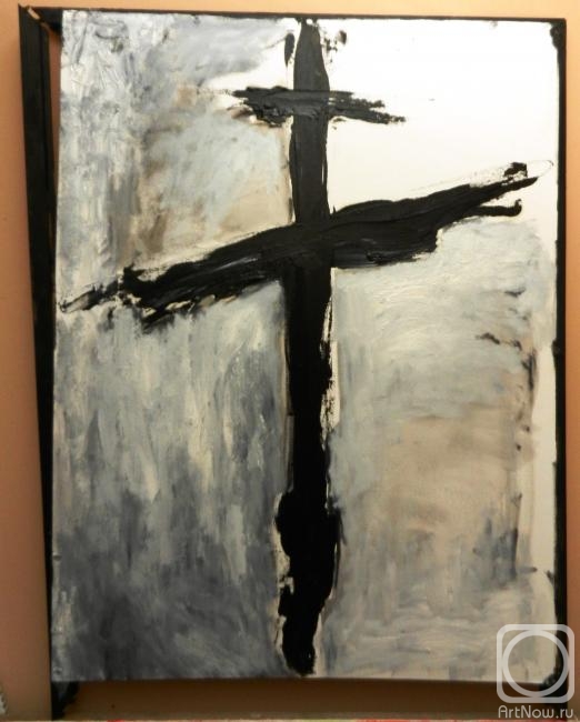 Perez Ruslan. Black cross in a black frame