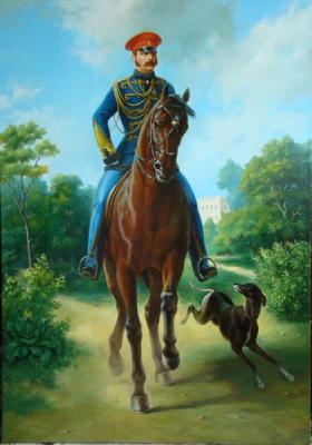 Alexander II on horseback