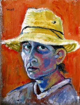 Selfportrait in hat. Ixygon Sergei