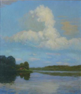 Cloud over the lake. Komarov Alexandr