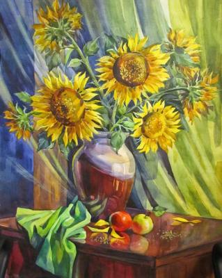 Evening sunflowers. Tulinova (Grigorova) Elena