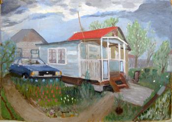 Brother's dacha (painted with brother's help)