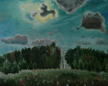 The sun behind a cloud. Klenov Andrei