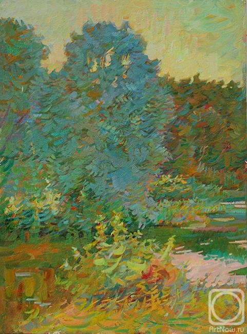 Makhnev Yuri. The july evening at the Tarusa iriver