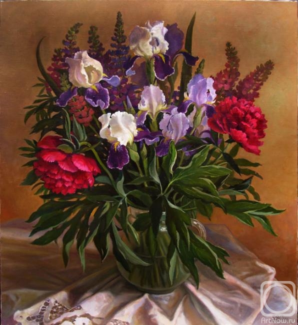 Shumakova Elena. Bouquet with irises