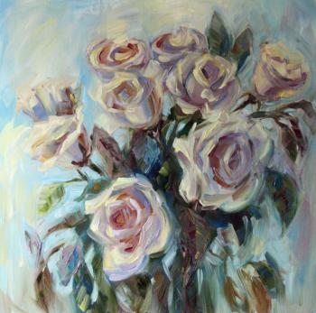 Etude with white roses. Mukha Irina