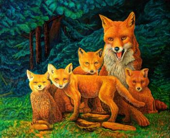 Fox family. Dementiev Alexandr
