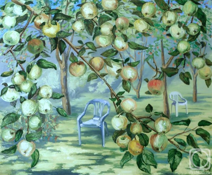 Volkova Olga. Summer. Apple trees