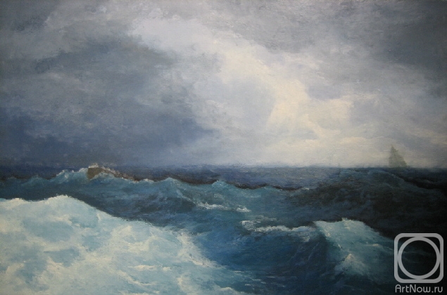 Rogov Vitaly. Storm (copy from the painting by Aivazovsky I. K.)