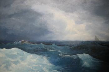 Storm (copy from the painting by Aivazovsky I. K.). Rogov Vitaly