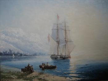 Calm Sea (copy from the painting by Aivazovsky I. K.). Rogov Vitaly