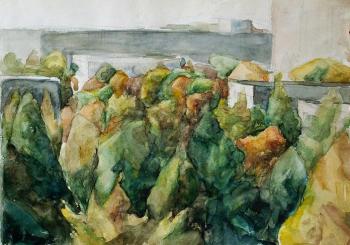 Minsk, view from my old window (Landscape From A Height). Goldstein Tatyana