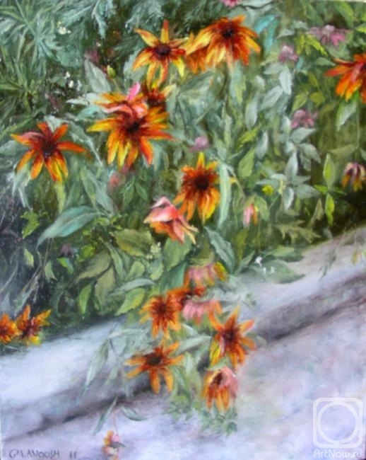 Gharagyozyan Anoush. In the autumnal park