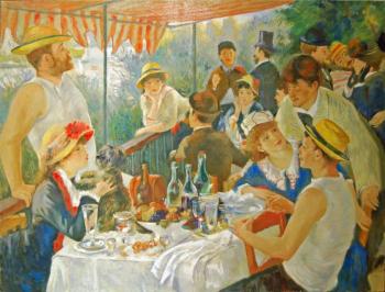 Breakfast rowers. Pierre-Auguste Renoir (copy). Belyakov Alexandr