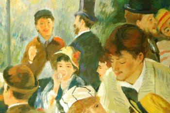 Breakfast of rowers. P.-O. Renoir (copy, fragment). Belyakova Evgenia