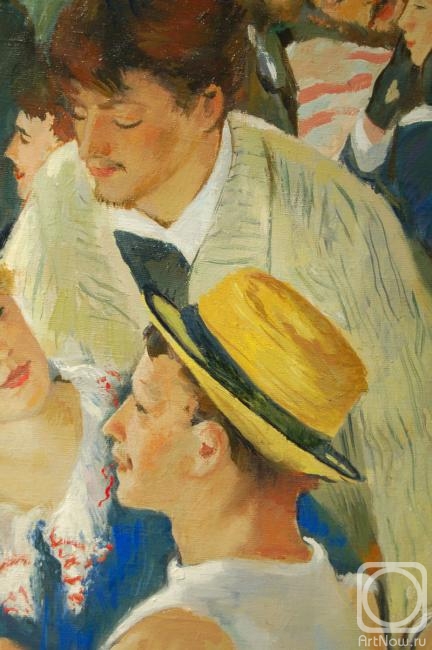 Belyakova Evgenia. Copy of "Breakfast of rowers" Renoir (fragment)