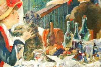 Breakfast of rowers. P.-O. Renoir (copy, fragment). Belyakova Evgenia