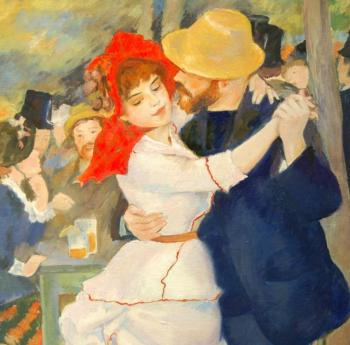 Dance in Bujeval. P.-O. Renoir (copy, fragment). Belyakova Evgenia