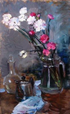 Carnations in a carafe