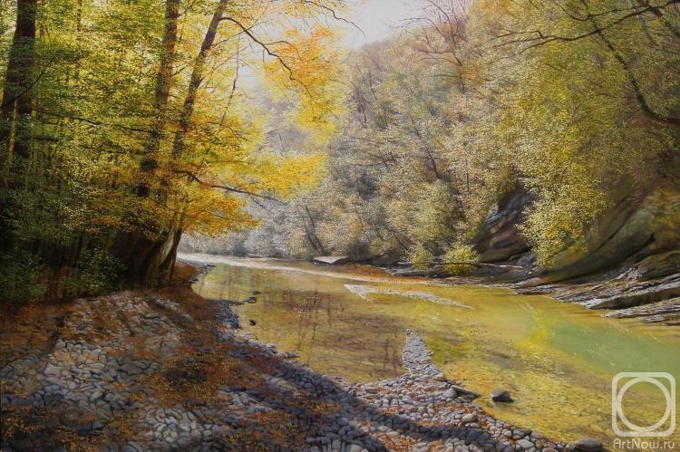 Krasov Mikhail. The river in autumn forest
